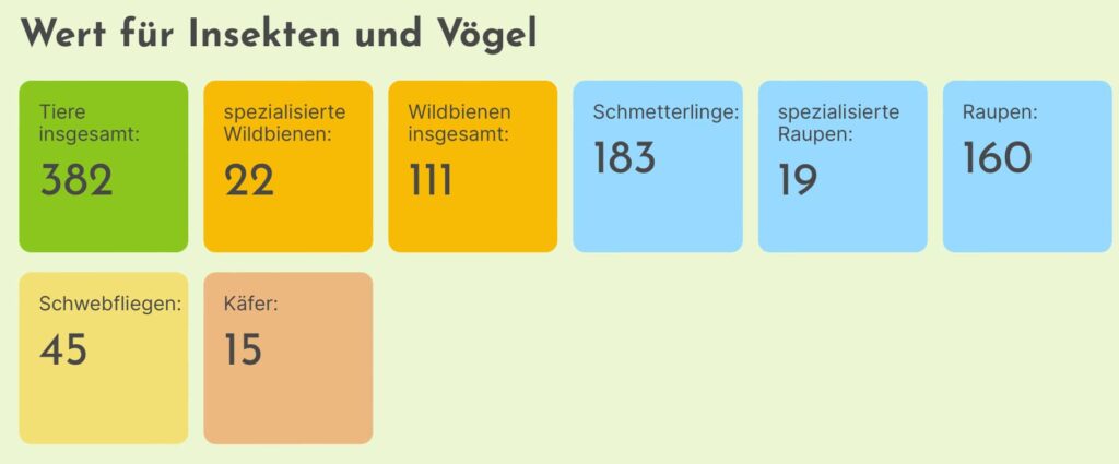 Wert für Insekten und Vögel
